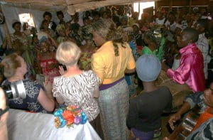 Jennifer Gilbert, Dee Warren & Carole Meteh giving their testimonies at a Women's Conference in Africa